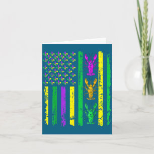 Carnival Mardi Gras Usa American Illustration Card