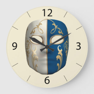 Carnival Mask Large Clock