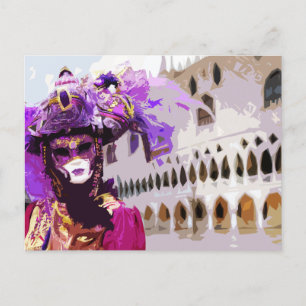 Carnival Mask of Venice Postcard