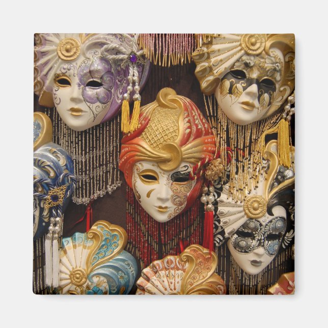 Carnival Masks in Venice Magnet (Front)