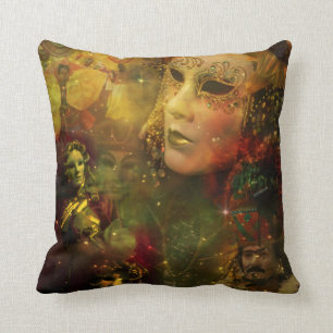 Carnival - New Orleans Mardi Gras Splendour Throw Pillow