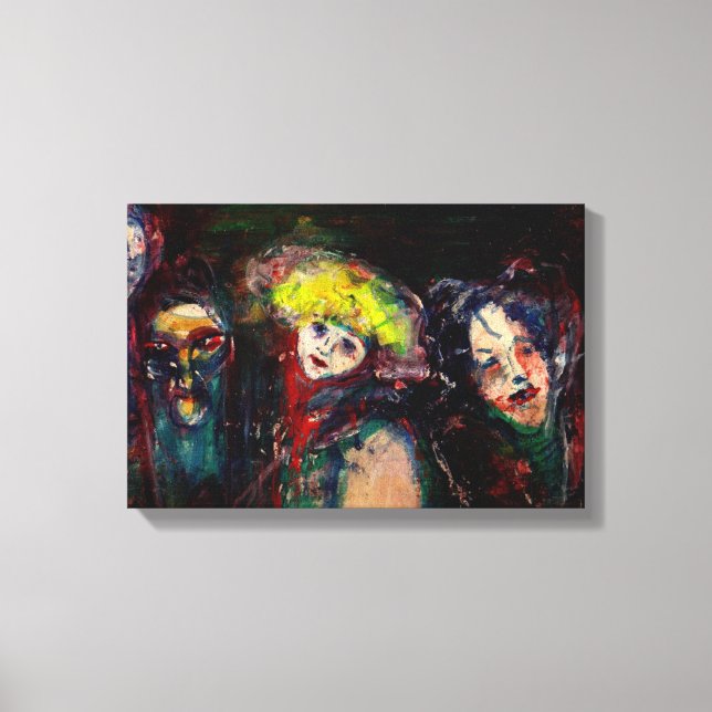 CARNIVAL NIGHT IN VENICE Venetian Masquerade Masks Canvas Print (Front)