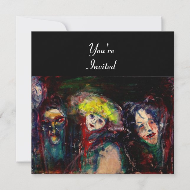 CARNIVAL NIGHT IN VENICE Venetian Masquerade Masks Invitation (Front)