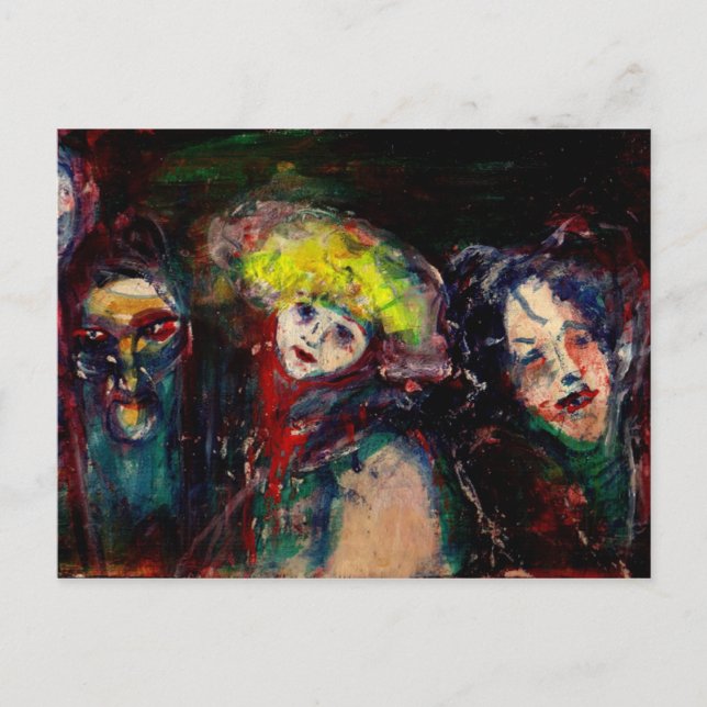 CARNIVAL NIGHT IN VENICE Venetian Masquerade Masks Postcard (Front)