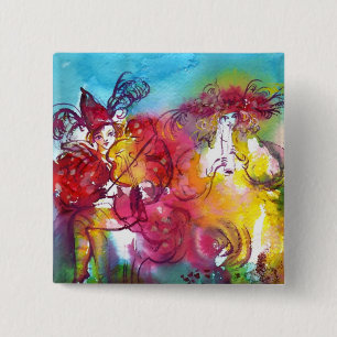 CARNIVAL NIGHT / Venetian Masquerade,Dance Music 2 Inch Square Button
