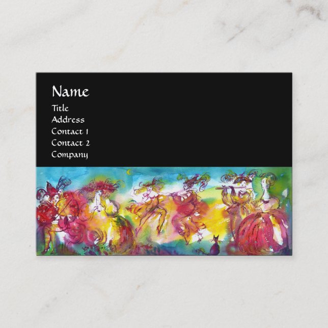 CARNIVAL NIGHT / Venetian Masquerade,,Dance Music Business Card (Front)