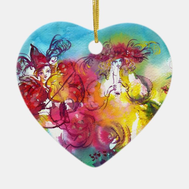 CARNIVAL NIGHT / Venetian Masquerade,Dance Music Ceramic Ornament (Front)