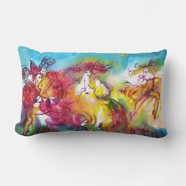 CARNIVAL NIGHT / Venetian Masquerade,Dance Music Lumbar Pillow (Front)