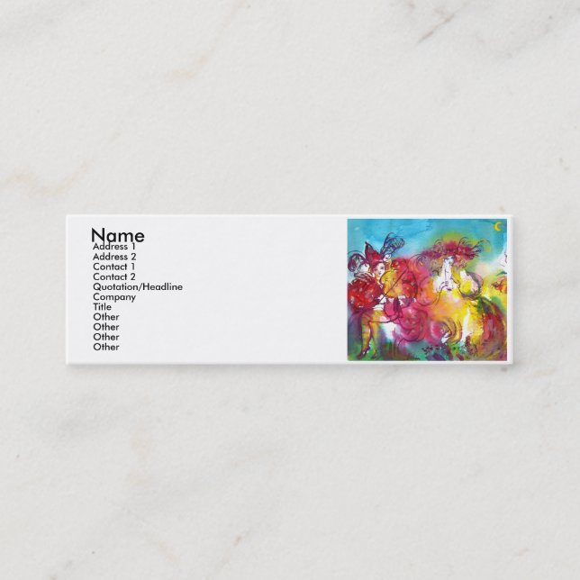 CARNIVAL NIGHT / Venetian Masquerade,,Dance Music Mini Business Card (Front)