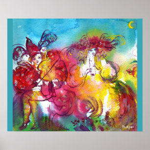 CARNIVAL NIGHT / Venetian Masquerade,Dance Music Poster