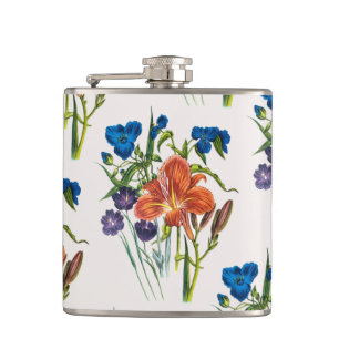 Carnival of flowers hip flask