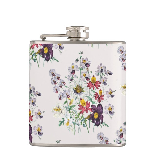 Carnival of flowers hip flask (Front)