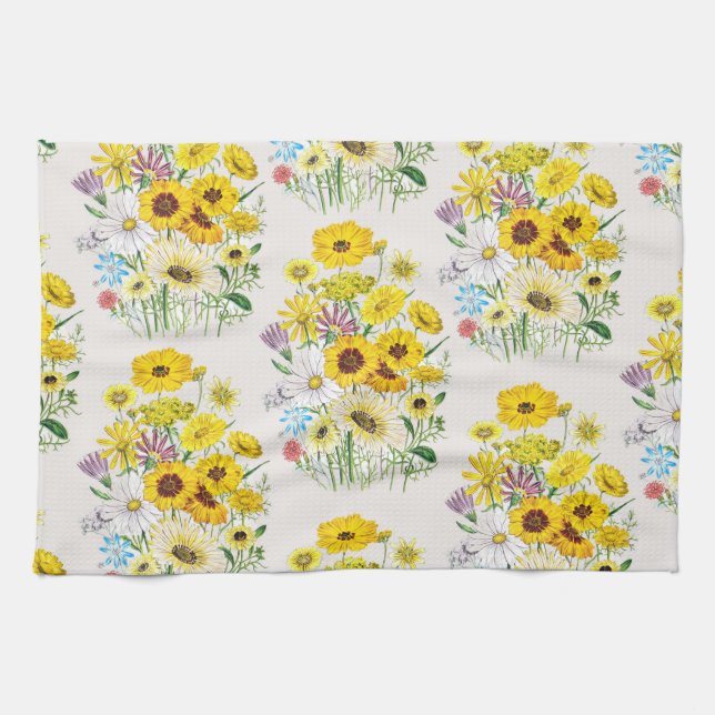 Carnival of flowers kitchen towel (Horizontal)