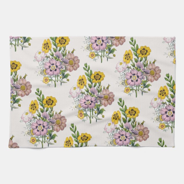 Carnival of flowers kitchen towel (Horizontal)