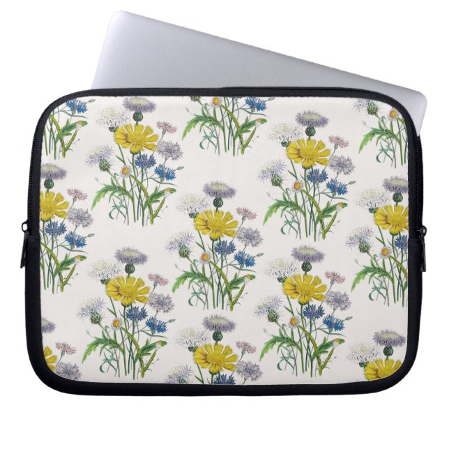 Carnival of flowers laptop sleeve (Front)