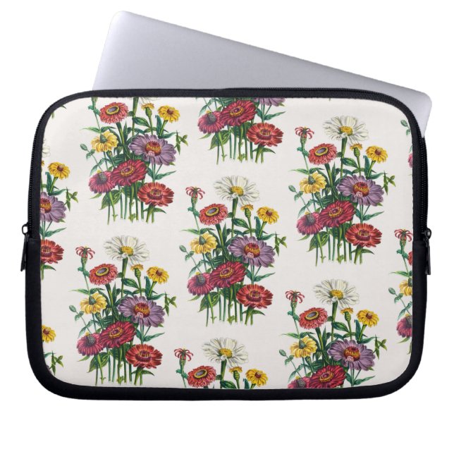 Carnival of flowers laptop sleeve (Front)