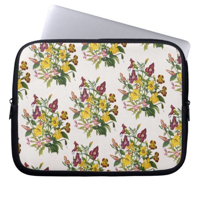 Carnival of flowers laptop sleeve (Front)