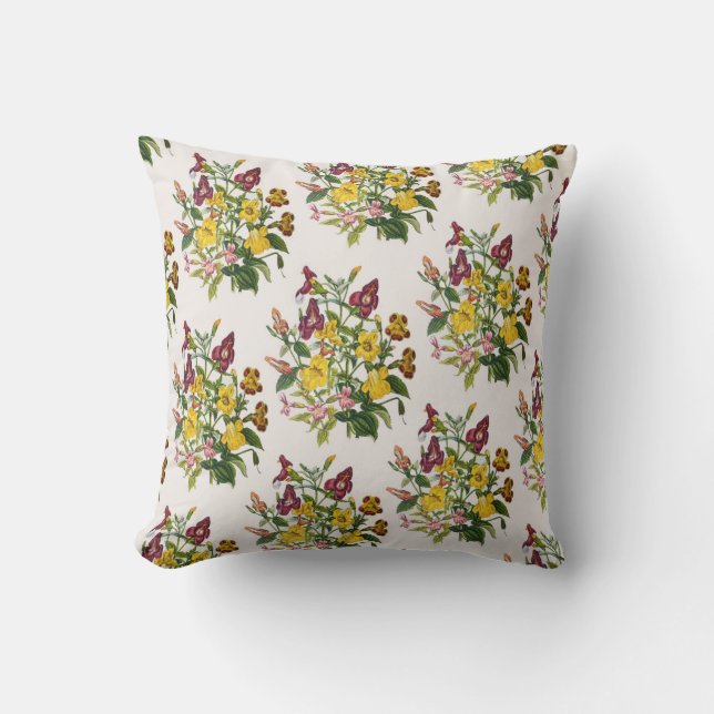 Carnival of flowers throw pillow (Front)