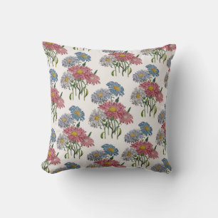 Carnival of flowers throw pillow