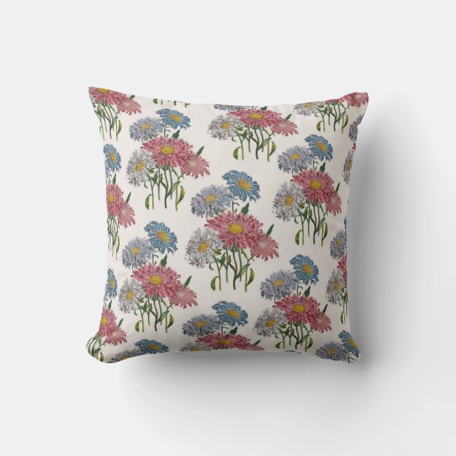 Carnival of flowers throw pillow (Front)