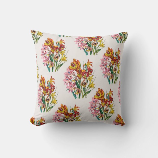 Carnival of flowers throw pillow (Front)