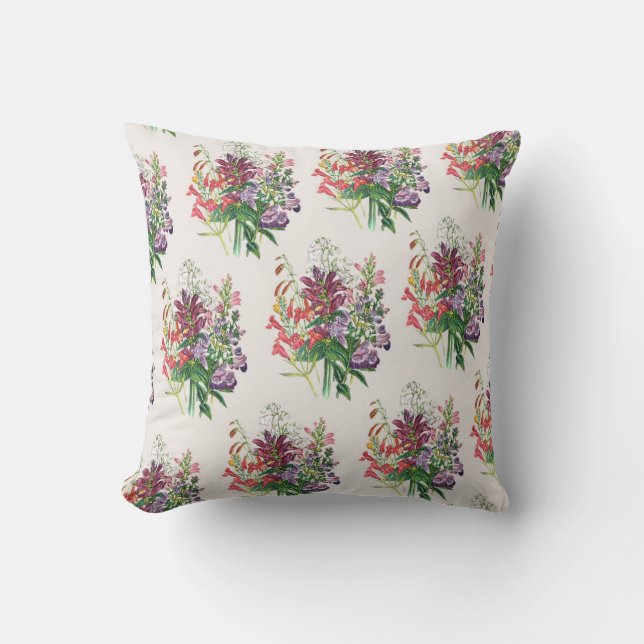 Carnival of Flowers Throw Pillow (Front)