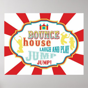 Carnival or Circus Bounce House Sign