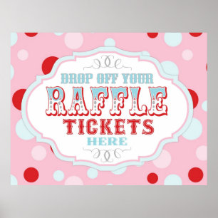Carnival or Circus Raffle Ticket Booth Sign