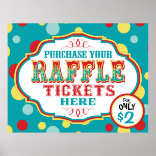 Carnival or Circus Raffle Ticket Booth Sign
