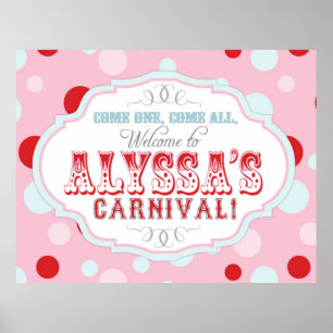 Carnival or Circus Welcome Sign for Allysa
