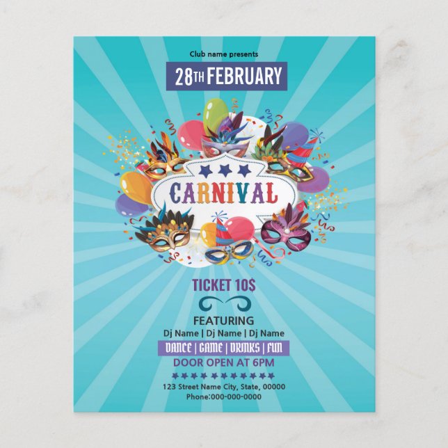 Carnival Party Flyer (Front)