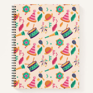 Carnival pattern notebook