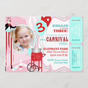 Carnival Pink Invitation