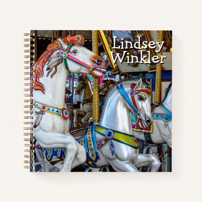 "Carnival Ponies" Spiral Notebook (Front)