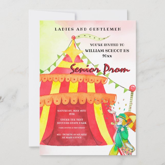 Carnival Prom Invitation (Front)