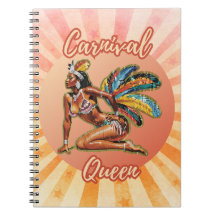 Carnival Queen Caribbean Spiral Notebook