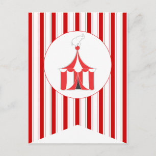 Carnival Red Party Flag Bunting Banner Post Card