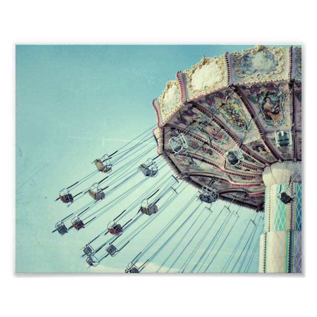 Carnival ride vintage photo print (Front)