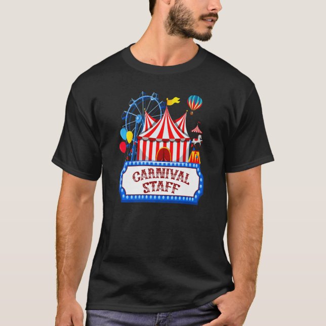 Carnival Staff Circus Event Birthday Ringmaster Fa T-Shirt (Front)