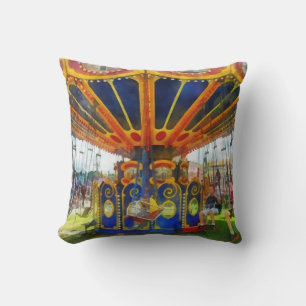 Carnival - Super Swing Ride Throw Pillow