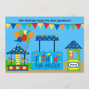 Carnival Theme Birthday Party Invitation