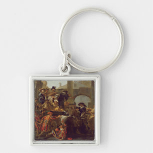 Carnival Time in Rome, 1653 (oil on canvas) Keychain
