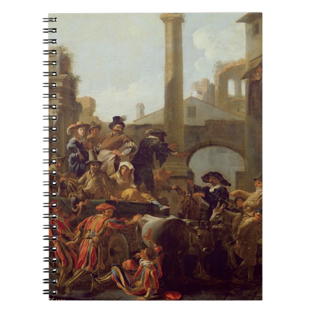 Carnival Time in Rome, 1653 (oil on canvas) Notebook (Front)