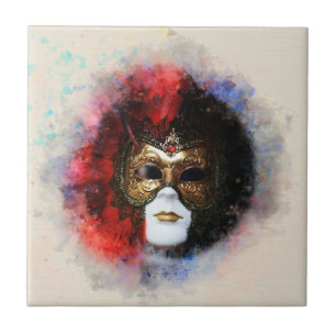 carnival venetian mask tile