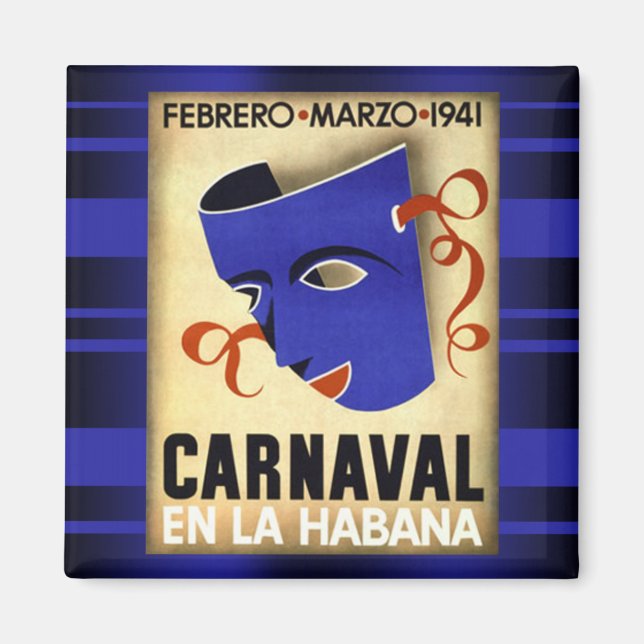 Carnivale in Havana 1941 Vintage Magnet (Front)