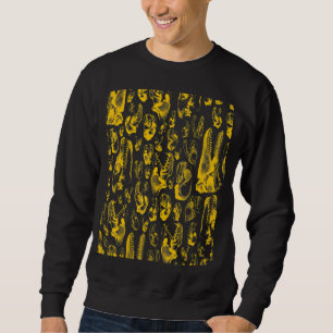 Carnivore Abstract Wild Animal Vintage Skull Patte Sweatshirt
