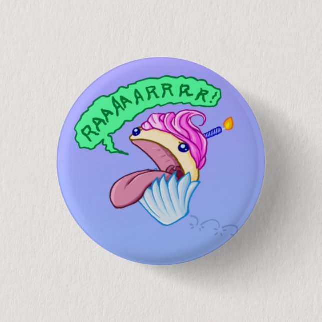 Carnivore Cupcake 1 Inch Round Button (Front)