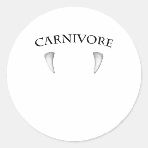 Carnivore Fang Classic Round Sticker