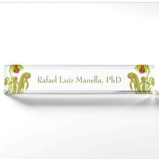 Carnivorous Cobra Pitcherplant Botanical Art Nameplate