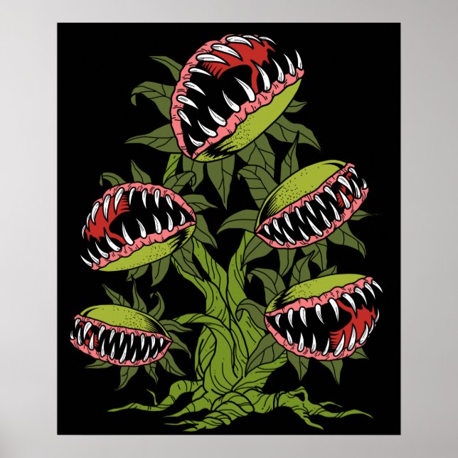 Carnivorous Plant Gifts Monster Venus Fly Trap Poster (Front)